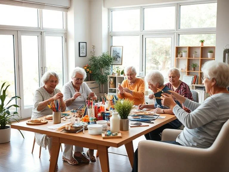 Bright activity room at Happy Valley