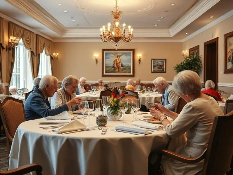 Elegant dining room at Happy Valley
