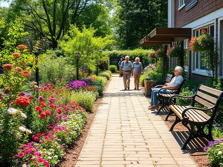 Beautiful garden pathways at Happy Valley